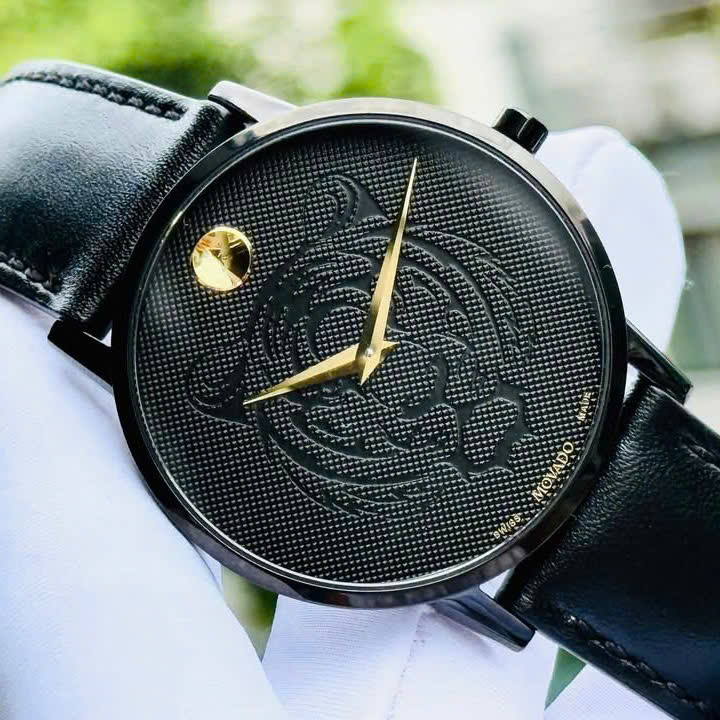 Đồng hồ nam dây da Movado Quartz Museum Tiger 0607586 – YuuChan - Main Image