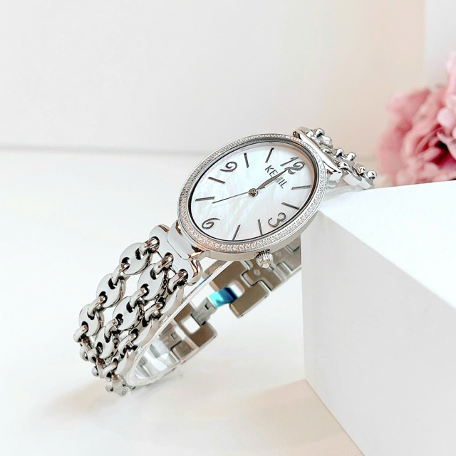 Đồng hồ nữ dây thép Kemil Quartz Calla Silver KM2209 - Ảnh 6
