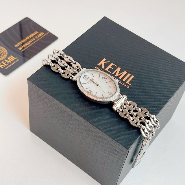 Đồng hồ nữ dây thép Kemil Quartz Calla Silver KM2209 - Ảnh 8
