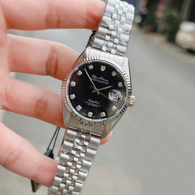 Đồng hồ nam dây thép Olym Pianus Automatic Black OP89322 - Ảnh 2