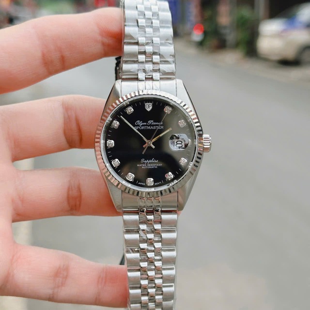 Đồng hồ nam dây thép Olym Pianus Automatic Black OP89322