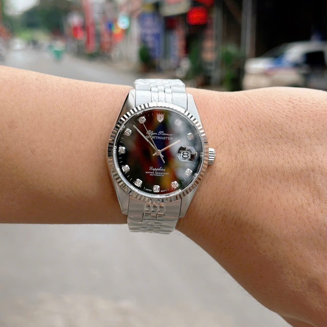Đồng hồ nam dây thép Olym Pianus Automatic Black OP89322 - Ảnh 3