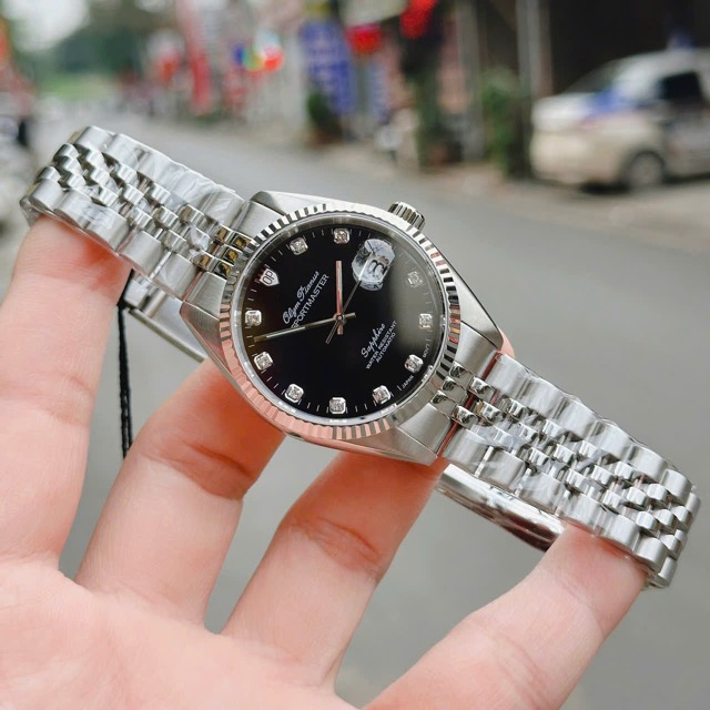 Đồng hồ nam dây thép Olym Pianus Automatic Black OP89322 - Ảnh 4