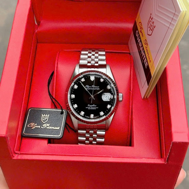 Đồng hồ nam dây thép Olym Pianus Automatic Black OP89322 - Ảnh 8