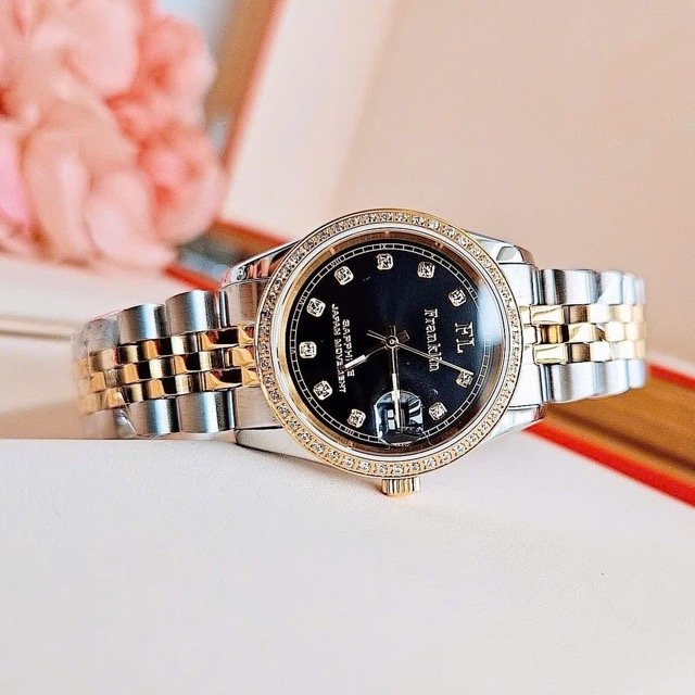 Đồng hồ nữ dây thép FL Franklin Quartz FL4412 Demi Black - Ảnh 4