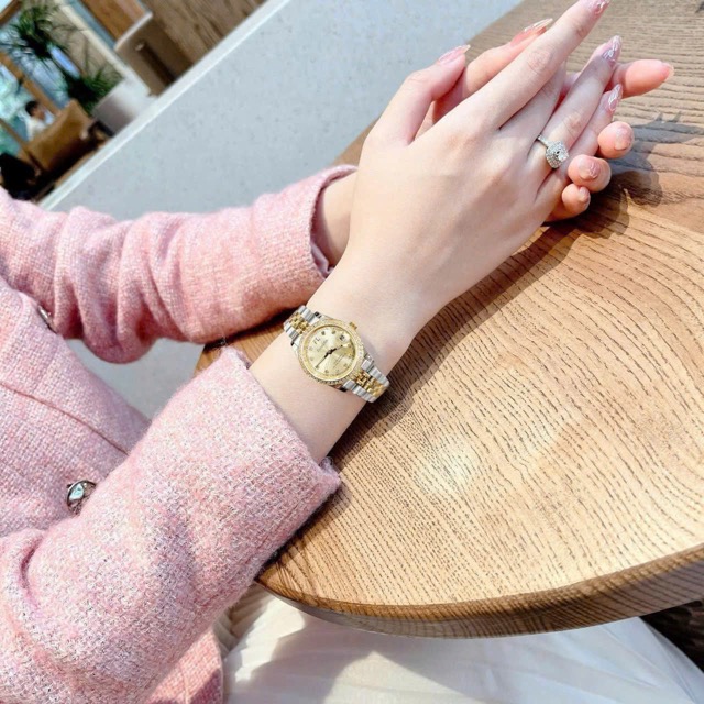 Đồng hồ nữ dây thép FL Franklin Quartz FL4412 Demi Gold - Ảnh 6
