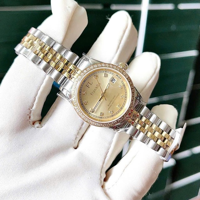 Đồng hồ nữ dây thép FL Franklin Quartz FL4412 Demi Gold - Ảnh 7