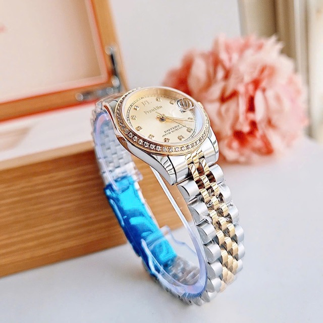 Đồng hồ nữ dây thép FL Franklin Quartz FL4412 Demi Gold - Ảnh 8