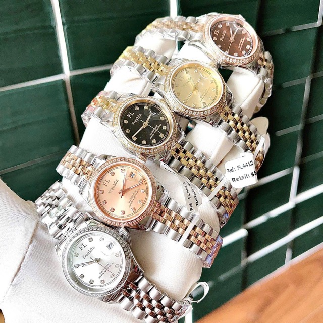 Đồng hồ nữ dây thép FL Franklin Quartz FL4412 Demi Gold - Ảnh 9