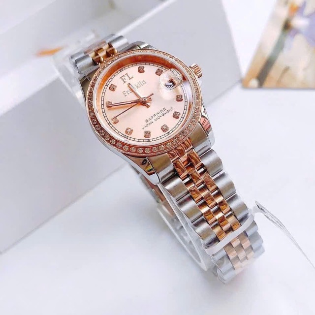 Đồng hồ nữ dây thép FL Franklin Quartz FL4412 Demi Rose Pink