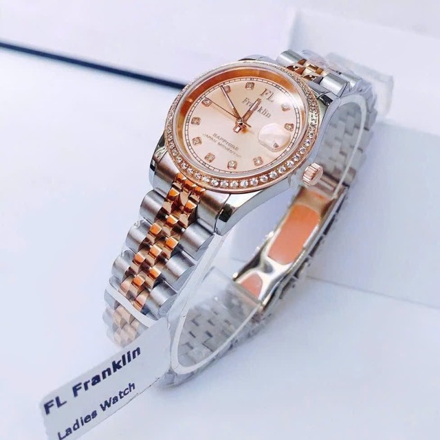 Đồng hồ nữ dây thép FL Franklin Quartz FL4412 Demi Rose Pink - Ảnh 2