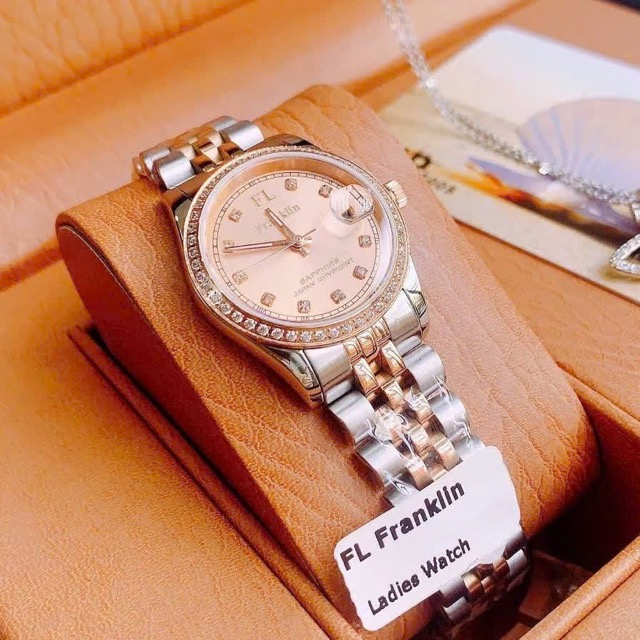 Đồng hồ nữ dây thép FL Franklin Quartz FL4412 Demi Rose Pink - Ảnh 4