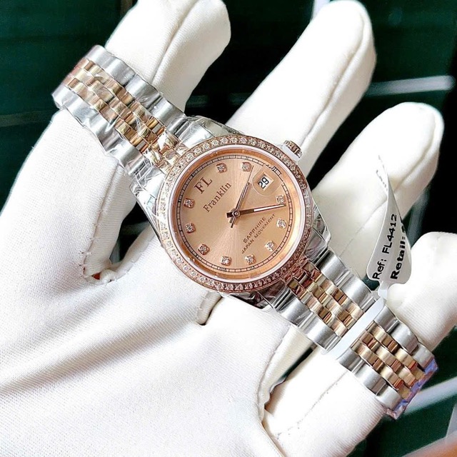 Đồng hồ nữ dây thép FL Franklin Quartz FL4412 Demi Rose Pink - Ảnh 7