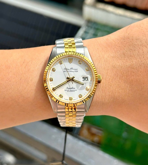 Đồng hồ nam dây thép Olym Pianus Automatic Demi White Dial OP89322 - Ảnh 2