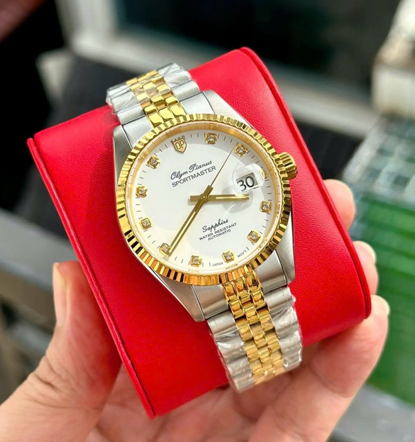 Đồng hồ nam dây thép Olym Pianus Automatic Demi White Dial OP89322 - Ảnh 3
