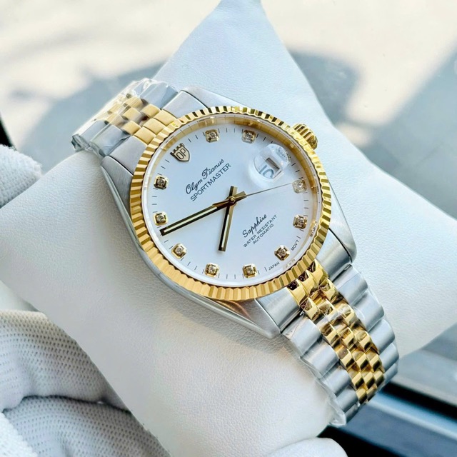 Đồng hồ nam dây thép Olym Pianus Automatic Demi White Dial OP89322 - Ảnh 7