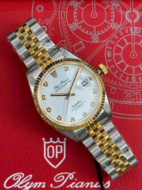 Đồng hồ nam dây thép Olym Pianus Automatic Demi White Dial OP89322 - Ảnh 8