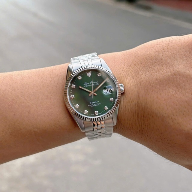 Đồng hồ nam dây thép Olym Pianus Automatic Green OP89322 - Ảnh 2