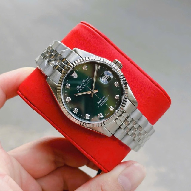 Đồng hồ nam dây thép Olym Pianus Automatic Green OP89322 - Ảnh 3