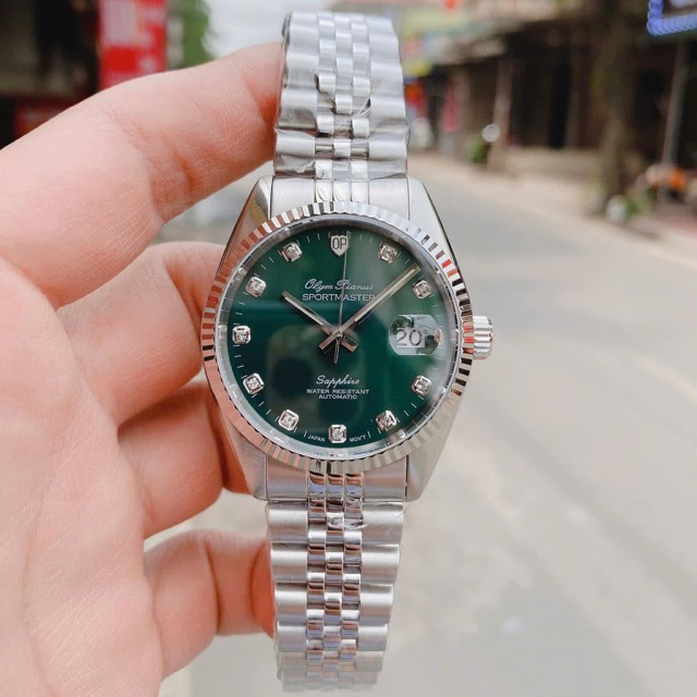 Đồng hồ nam dây thép Olym Pianus Automatic Green OP89322 - Ảnh 5