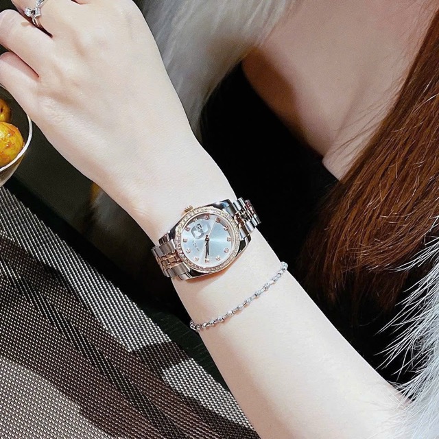 Đồng hồ nữ dây thép Amica Quartz A059 Demi Rose White Dial 32mm - Ảnh 9