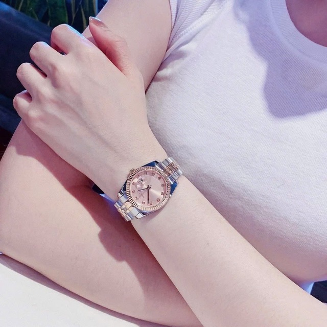 Đồng hồ nữ dây thép Amica Quartz A066C Demi Rose Pink Dial 33mm - Ảnh 5