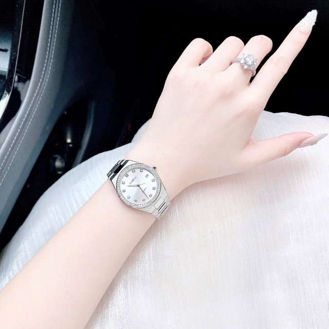 Đồng hồ nữ dây thép Amica Quartz A071 Silver White Dial 33mm - Ảnh 9