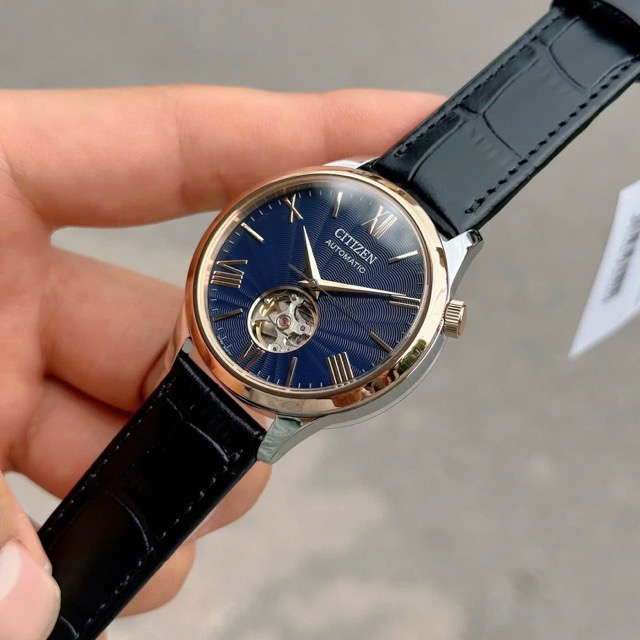 Đồng hồ nam dây da Citizen Automatic Open Heart NH9136-02L - Ảnh 4