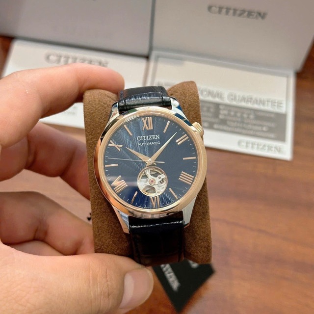 Đồng hồ nam dây da Citizen Automatic Open Heart NH9136-02L - Ảnh 5