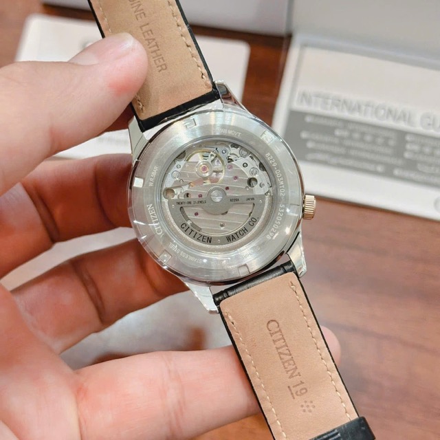 Đồng hồ nam dây da Citizen Automatic Open Heart NH9136-02L - Ảnh 9