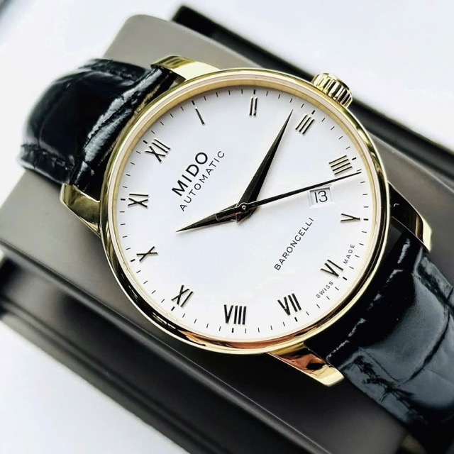 Đồng hồ nam dây da Mido Automatic Baroncelli M8600.3.26.4 - Ảnh 4