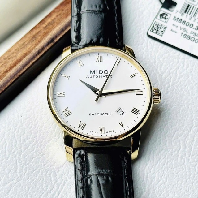 Đồng hồ nam dây da Mido Automatic Baroncelli M8600.3.26.4 - Ảnh 5