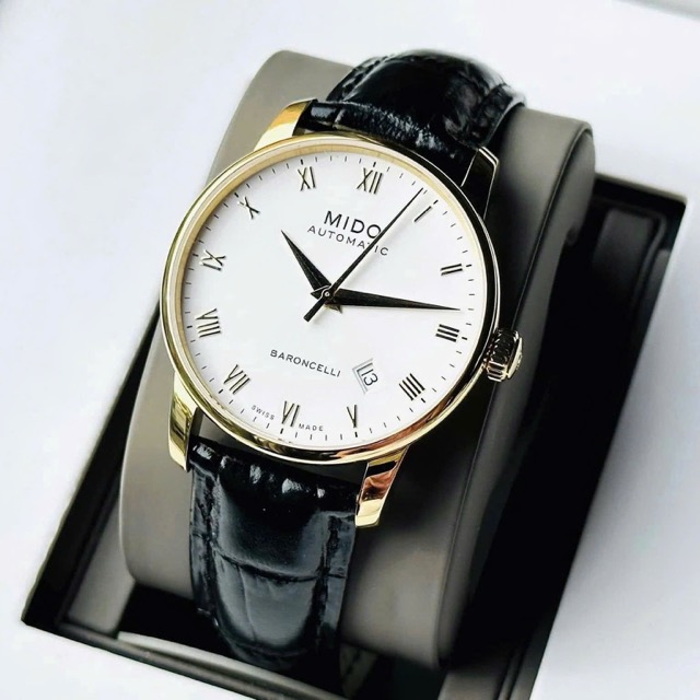 Đồng hồ nam dây da Mido Automatic Baroncelli M8600.3.26.4 - Ảnh 8