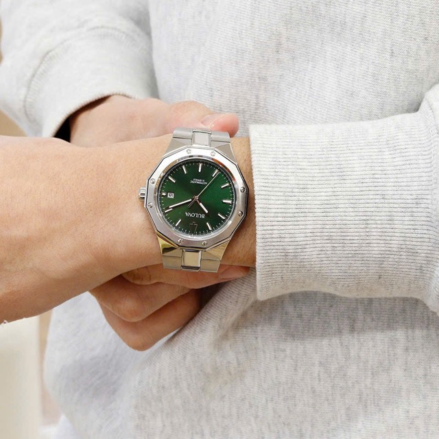 Đồng hồ nam dây thép Bulova Automatic Octagon Trendy Mechanical 96B464 - Ảnh 2