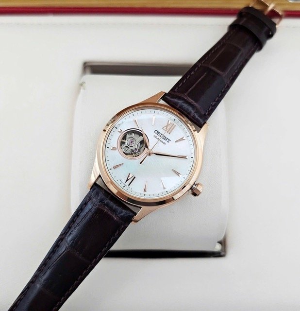 Đồng hồ nữ dây da Orient Automatic Open Heart RA-AG0022A30B - Ảnh 3