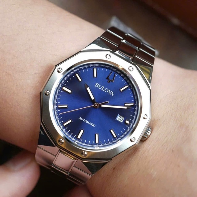 Đồng hồ nam dây thép Bulova Automatic Octagon Trendy Mechanical 96B463 - Ảnh 2