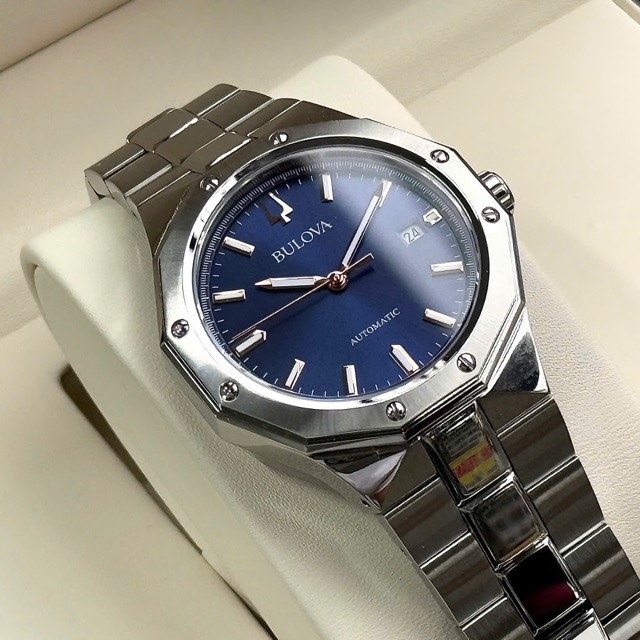 Đồng hồ nam dây thép Bulova Automatic Octagon Trendy Mechanical 96B463 - Ảnh 3