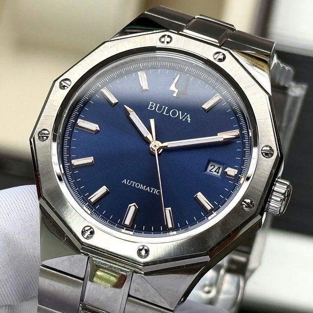 Đồng hồ nam dây thép Bulova Automatic Octagon Trendy Mechanical 96B463 - Ảnh 7