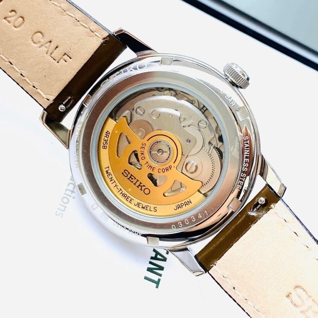 Đồng hồ nam dây da Seiko Automatic Presage Cocktail Mojito Guilloche Style Pattern SRPE45J1 SARY167 - Ảnh 8
