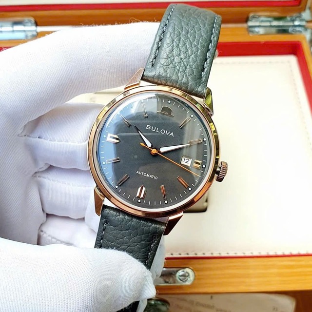 Đồng hồ nam dây da Bulova Frank Sinatra Automatic Summer Wind 97B206