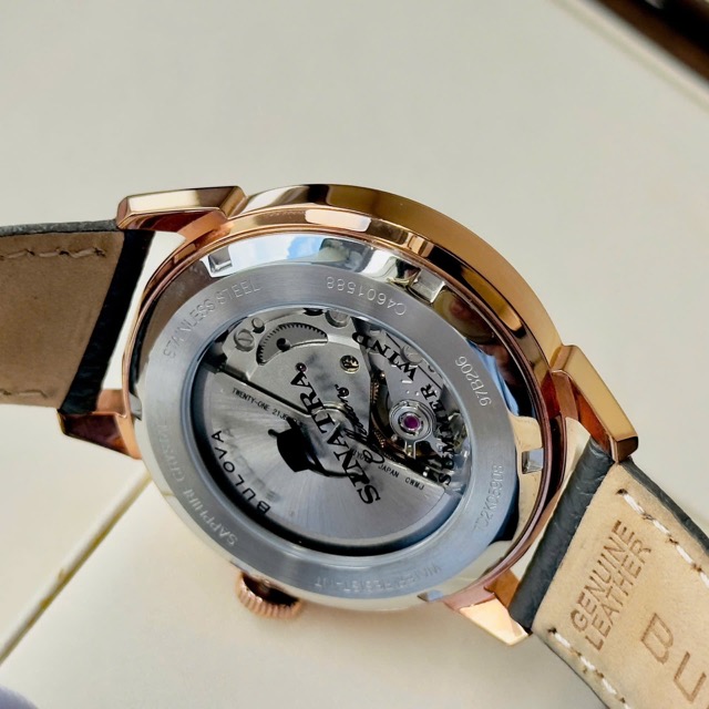 Đồng hồ nam dây da Bulova Frank Sinatra Automatic Summer Wind 97B206 - Ảnh 9