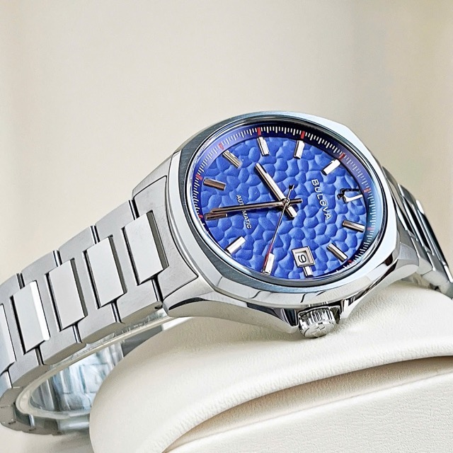 Đồng hồ nam dây thép Bulova Tony Bennett NYC Automatic Purple Hammered Dial 96B484 - Ảnh 6