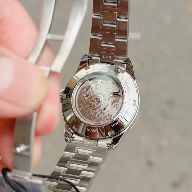 Đồng hồ nam dây da Orient Star Automatic Semi Skeleton Open Heart RK-AT0009N - Ảnh 7