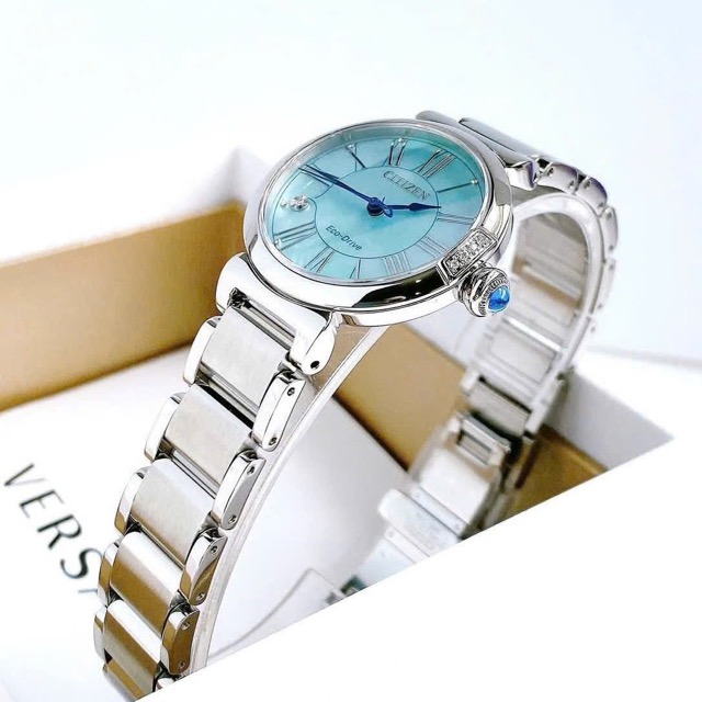 Đồng hồ nữ dây thép Citizen L Mae MOP Eco Drive Diamond EM1060-52N - Ảnh 7