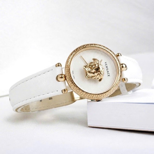 Đồng hồ nữ dây da Versace Quartz Swissmade Palazzo Empire White VECQ00218 - Ảnh 5