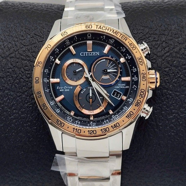 Đồng hồ nam dây thép Citizen Eco Drive Atomic Timekeeping PCAT Collection Chronograph CB5916-59L
