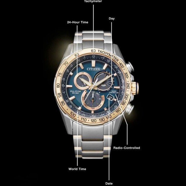 Đồng hồ nam dây thép Citizen Eco Drive Atomic Timekeeping PCAT Collection Chronograph CB5916-59L - Ảnh 2