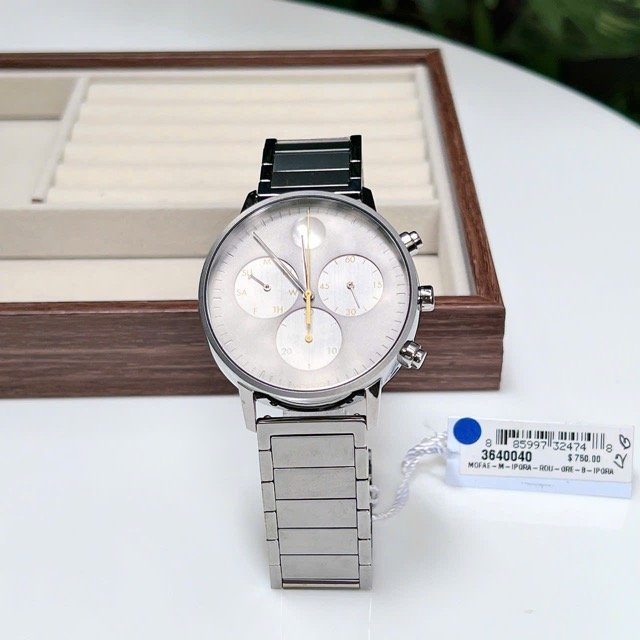 Đồng hồ nam dây thép Movado Quartz Grey 3640040