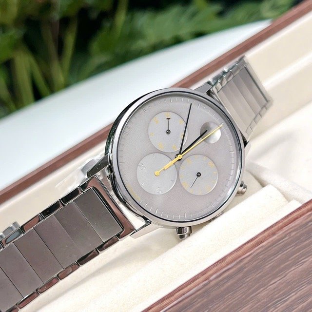 Đồng hồ nam dây thép Movado Quartz Grey 3640040 - Ảnh 7