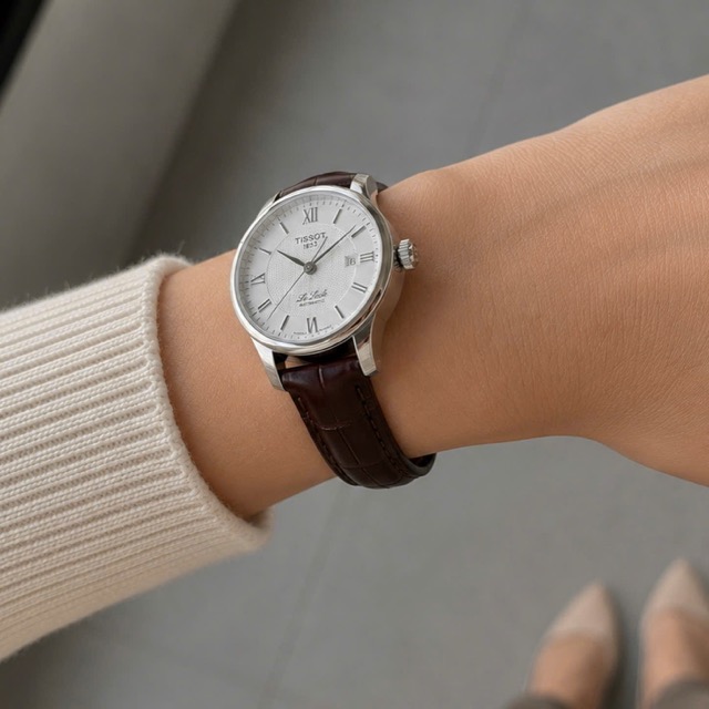 Đồng hồ nữ dây da Tissot Le Locle Automatic Lady T006.207.16.038.00 - Ảnh 3